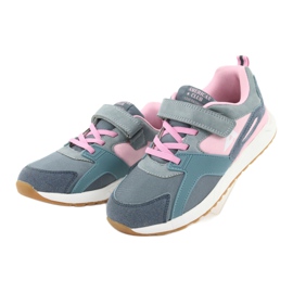 Chaussures de sport American Club BS12 bleues rose gris 3