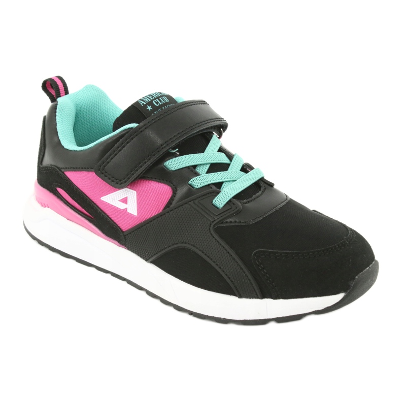 Chaussures de sport American Club BS12 noires le noir rose vert 1