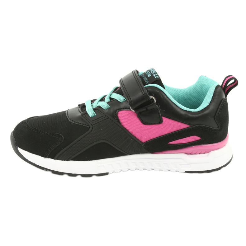 Chaussures de sport American Club BS12 noires le noir rose vert 2