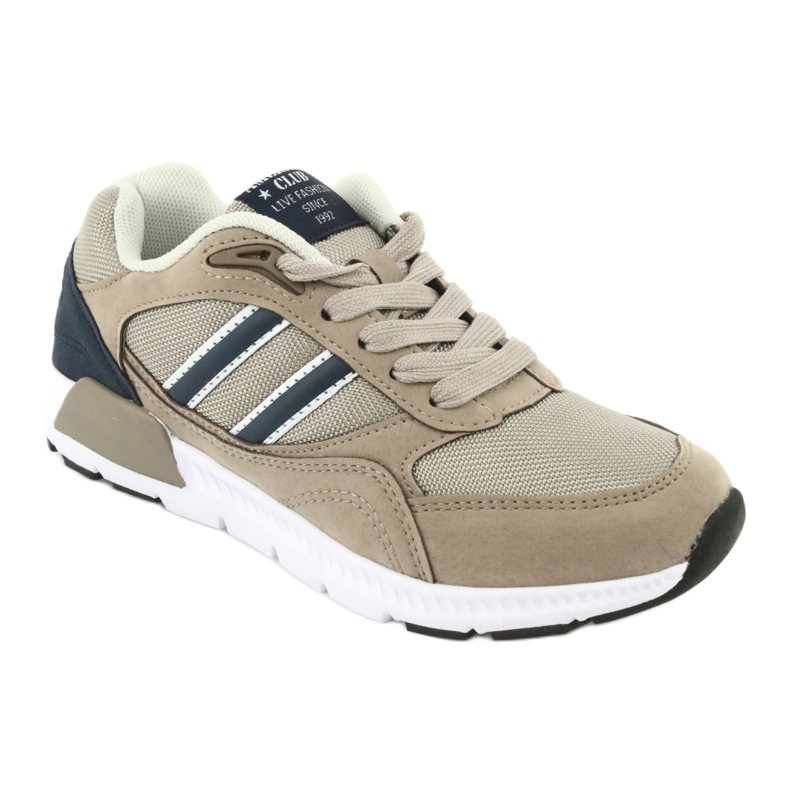 Chaussures de sport beige pour enfants American Club BS10 1