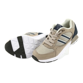 Chaussures de sport beige pour enfants American Club BS10 5