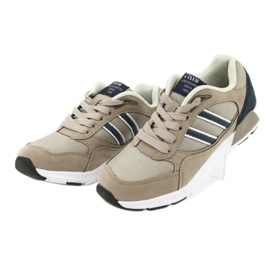 Chaussures de sport beige pour enfants American Club BS10 3