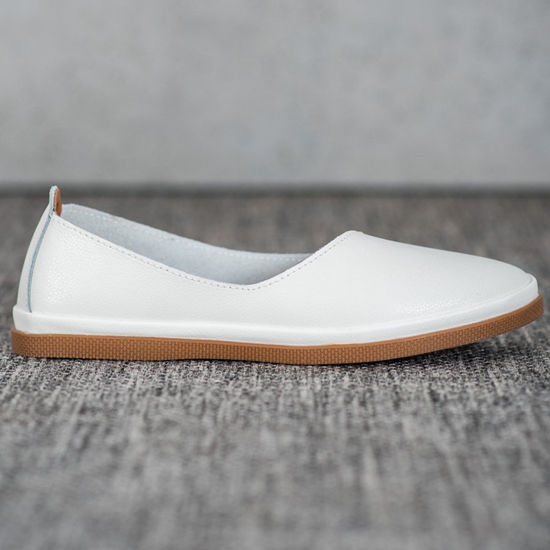 Chaussures à enfiler en cuir VINCEZA blanc 2