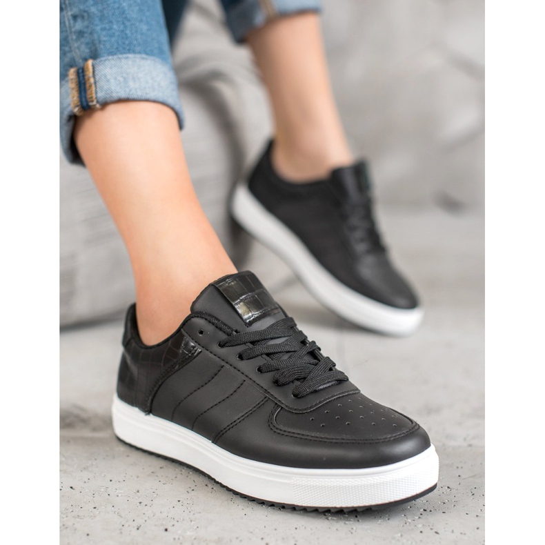 SHELOVET Chaussures élégantes sur la plate-forme noir 1