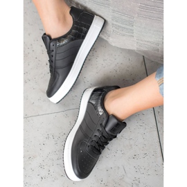 SHELOVET Chaussures élégantes sur la plate-forme le noir 2