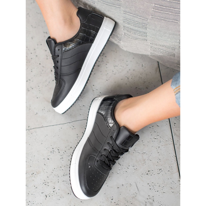 SHELOVET Chaussures élégantes sur la plate-forme noir 2