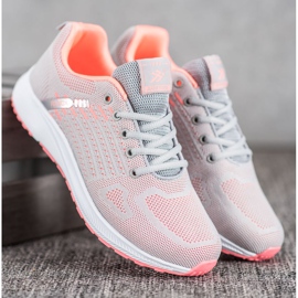 Ax Boxing Chaussures de sport ajourées confortables orange gris 1 Ax Boxing Chaussures de sport ajourées confortables orange gris 1