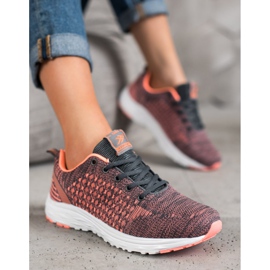 Ax Boxing Chaussures de sport avec maille rose 1