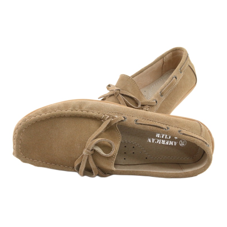 Mocassins femme en cuir American Club JK08 beige 6 Mocassins femme en cuir American Club JK08 beige 6