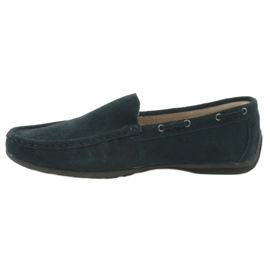 American Club Mocasins en cuir. En daim marine bleu américain jk02 2