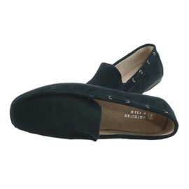 American Club Mocasins en cuir. En daim marine bleu américain jk02 6