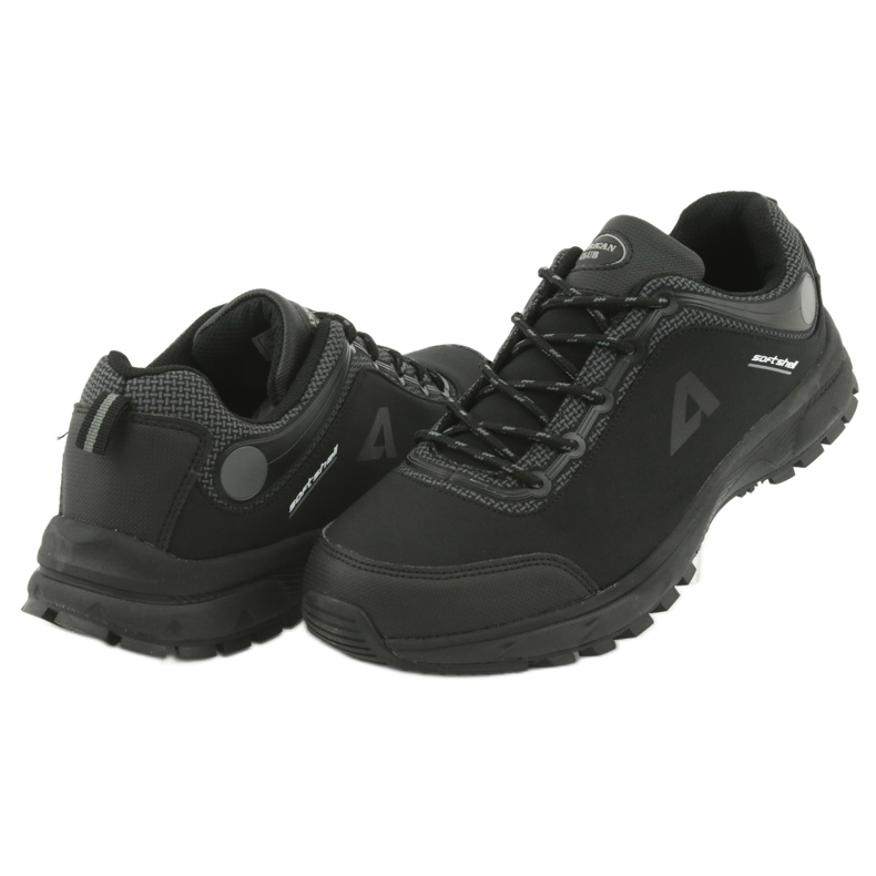 American Club HL02 chaussures de sport softshell imperméables le noir gris 4