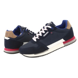 Baskets légères American Club RH12 blanche bleu marin 4