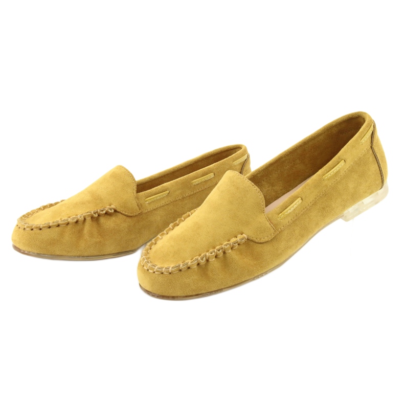 Mocassins femme en daim Sergio Leone 722 jaune 3