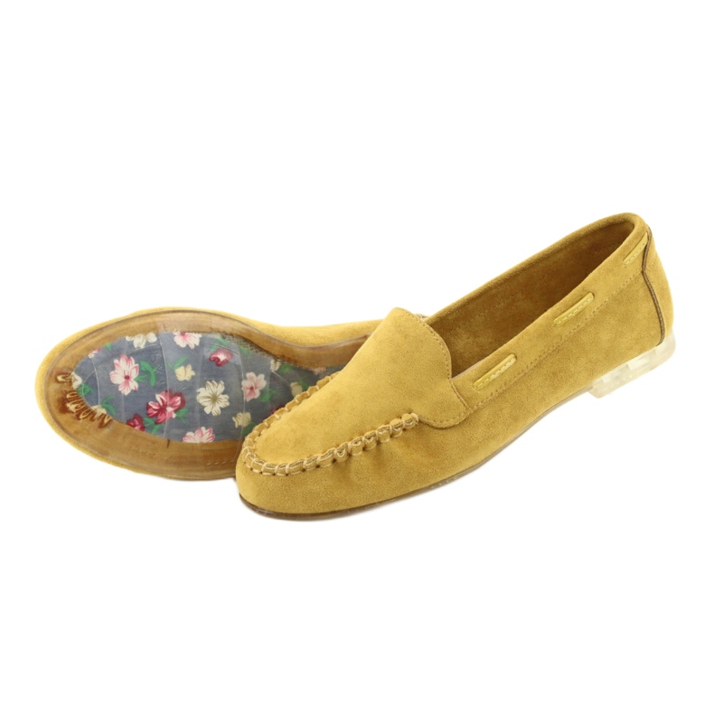 Mocassins femme en daim Sergio Leone 722 jaune 5