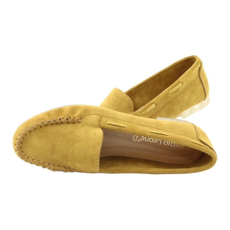 Mocassins femme en daim Sergio Leone 722 jaune 6