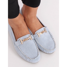 Mocassins femme bleus ZA01P Bleu 1