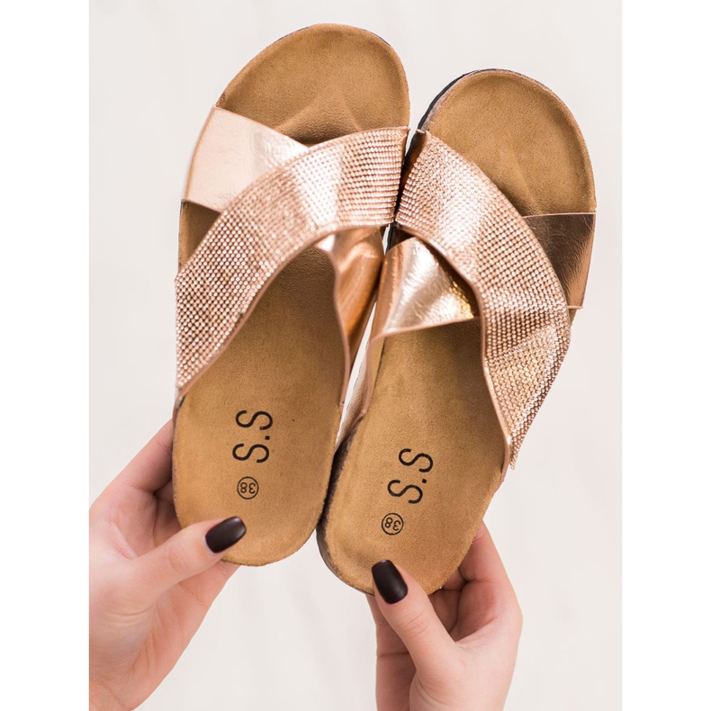SHELOVET Chaussons dorés classiques 1