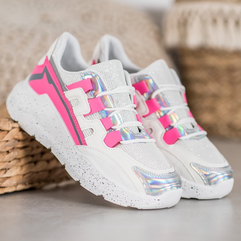 Seastar Baskets à paillettes blanche multicolore 2