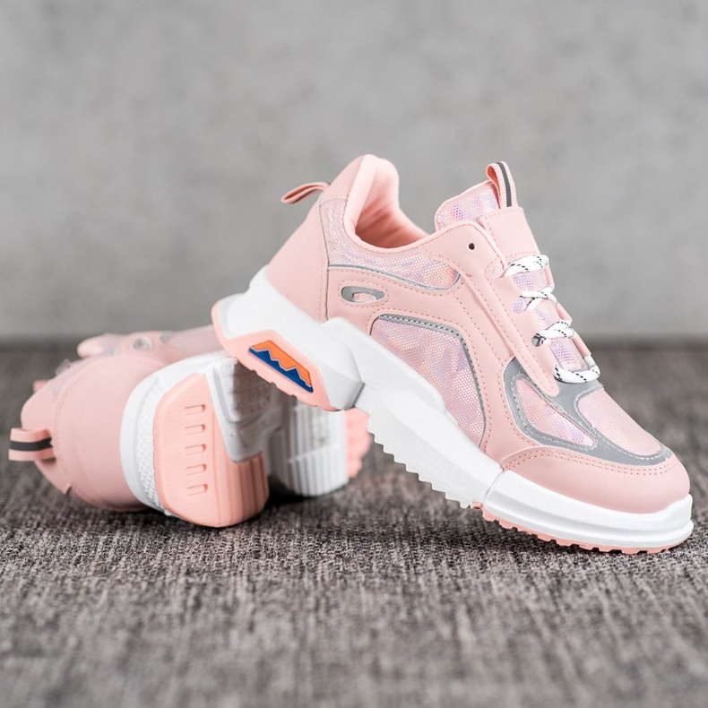 SHELOVET Baskets de sport sur la plate-forme rose 1