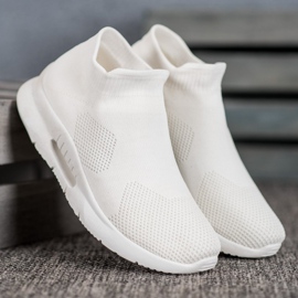 SHELOVET Chaussures à enfiler en textile blanc 2