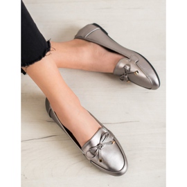 Clowse Ballerines élégantes en argent gris 2