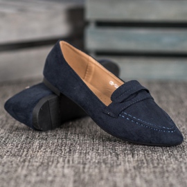Best Shoes Mocassins En Daim En Spitz bleu marin bleu 2
