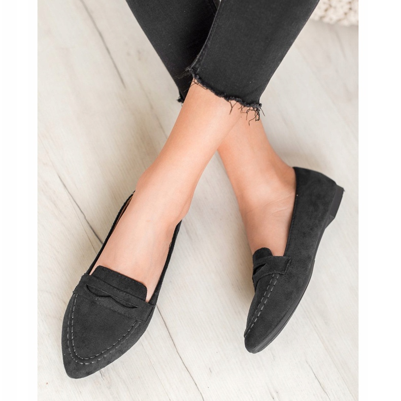 Best Shoes Mocassins En Daim En Spitz le noir 2