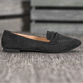 Best Shoes Mocassins En Daim En Spitz le noir 3