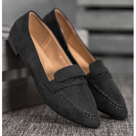 Best Shoes Mocassins En Daim En Spitz le noir 4