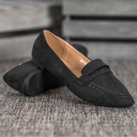 Best Shoes Mocassins En Daim En Spitz le noir 5