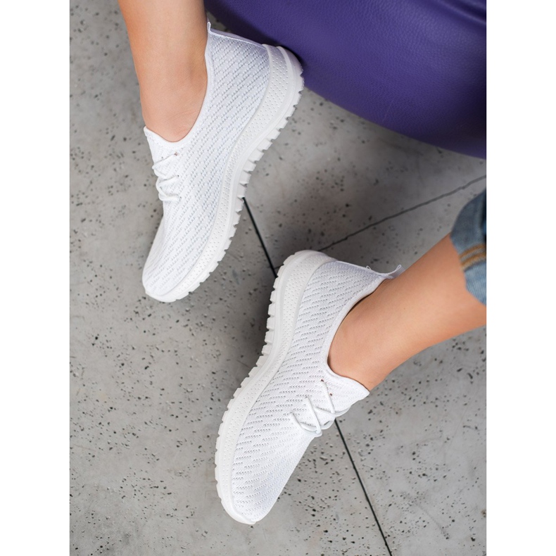SHELOVET Chaussures de sport ajourées blanches 1