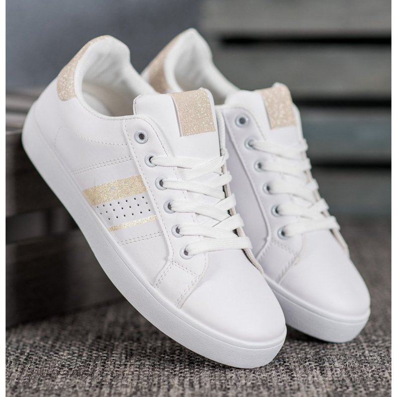 SHELOVET Chaussures de sport blanches confortables 1