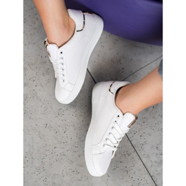 SHELOVET Chaussures de sport blanches confortables 1