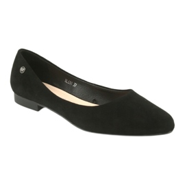 Ballerines en daim noir Sergio Leone BL611 1