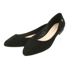 Ballerines en daim noir Sergio Leone BL611 le noir 3
