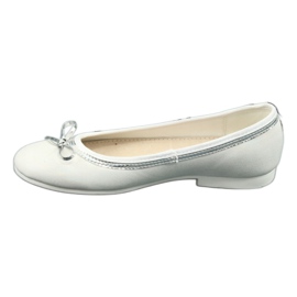 Ballerines avec un nœud blanc perle American Club GC29/19 blanche multicolore 1