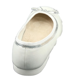 Ballerines avec un nœud blanc perle American Club GC29/19 blanche multicolore 3