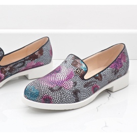 Chaussures de jazz florales noires classiques ZQ630-1 multicolore 1