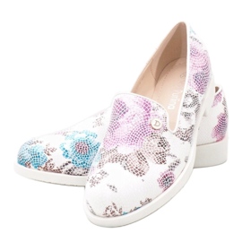 Chaussures de jazz blanches classiques avec des fleurs ZQ630-3 multicolore 3
