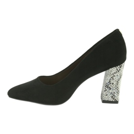 Escarpins en daim noir Sergio Leone 216 le noir gris 2