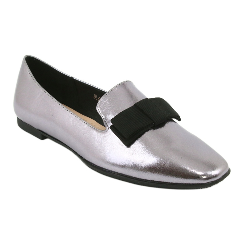 Sergio Leone Ballerines féminines métalliques avec un arc en argent 600 1