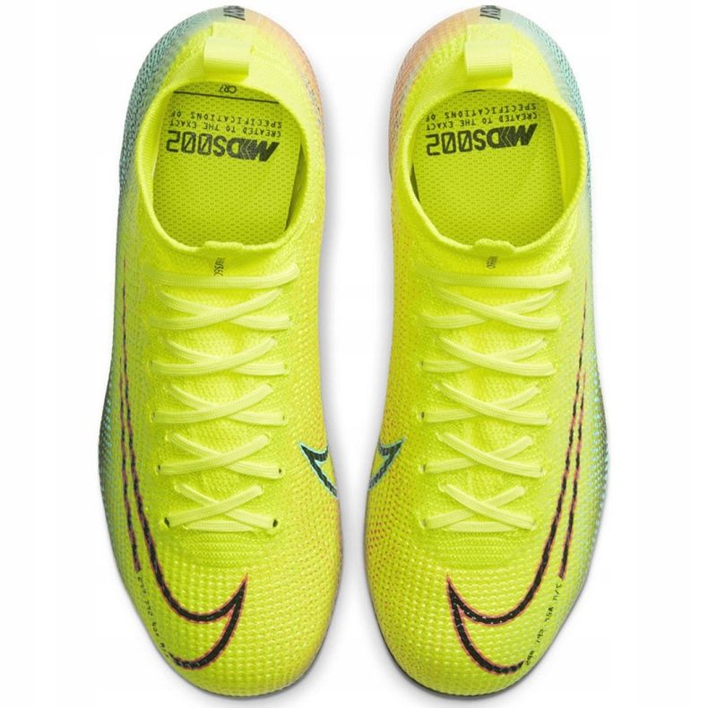 Nike Mercurial Superfly 7 Elite Mds Fg Jr BQ5420-703 chaussures de football jaune jaune 1