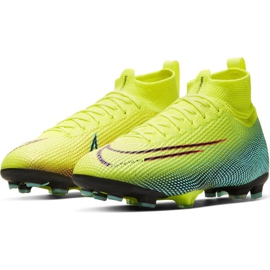 Nike Mercurial Superfly 7 Elite Mds Fg Jr BQ5420-703 chaussures de football jaune jaune 3