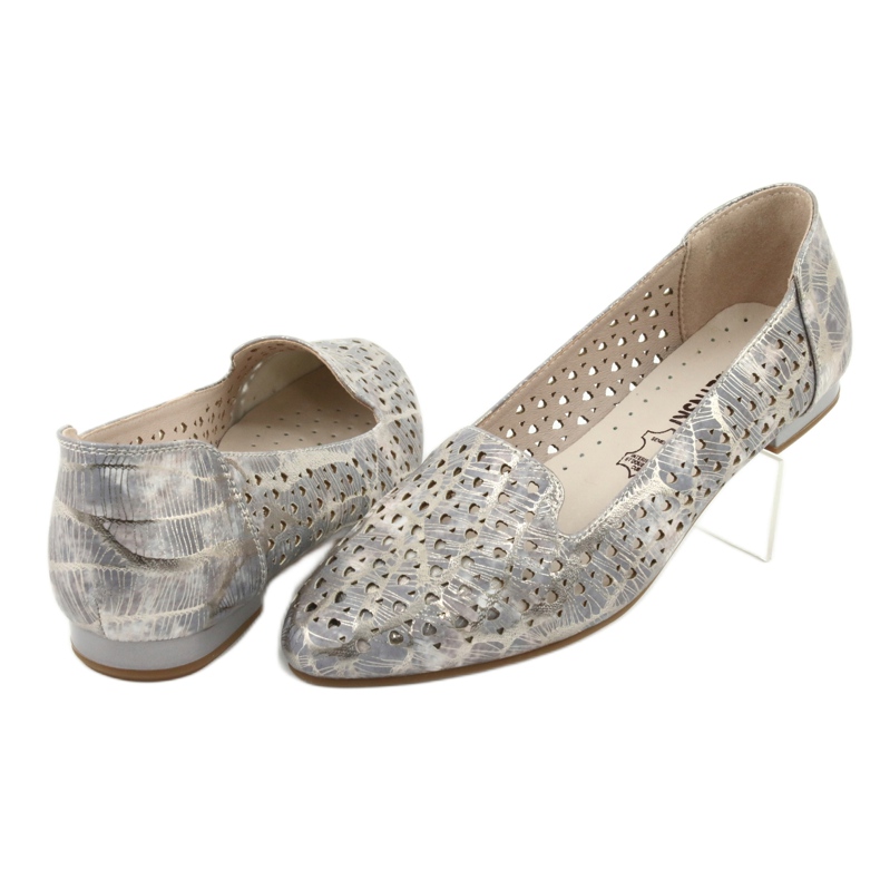 M.Daszyński Ballerines Lordsy lavande / or Daszyński SA151 rose gris 4