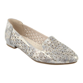 M.Daszyński Ballerines Lordsy lavande / or Daszyński SA151 rose gris 1