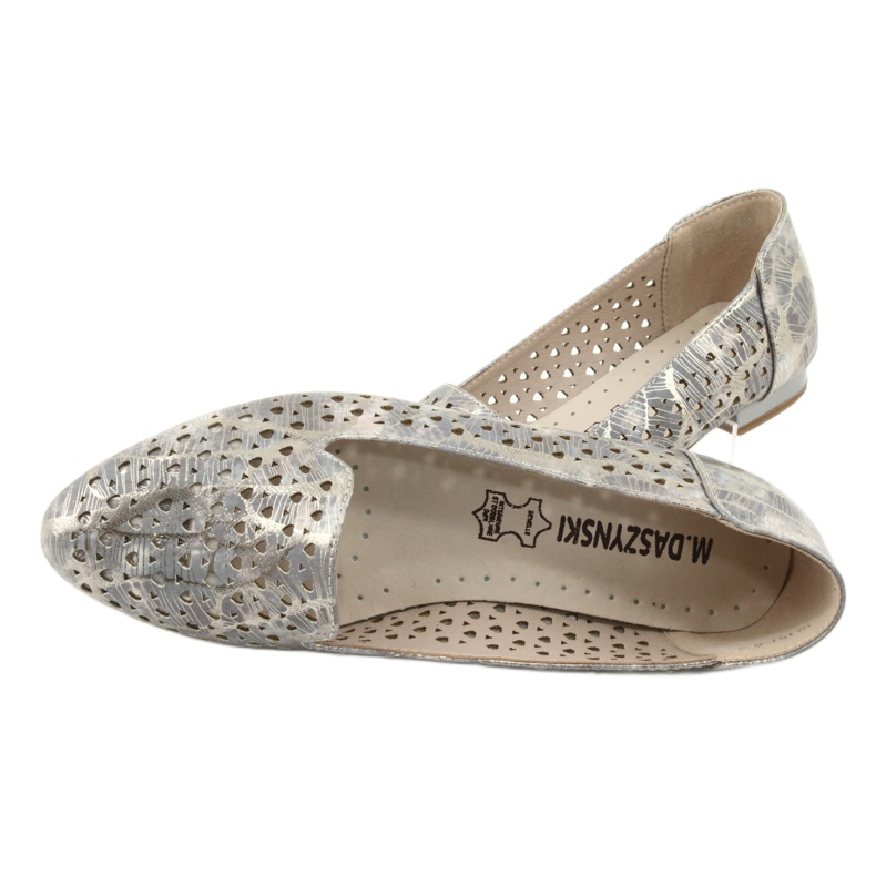 M.Daszyński Ballerines Lordsy lavande / or Daszyński SA151 rose gris 5