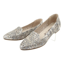 M.Daszyński Ballerines Lordsy lavande / or Daszyński SA151 rose gris 3