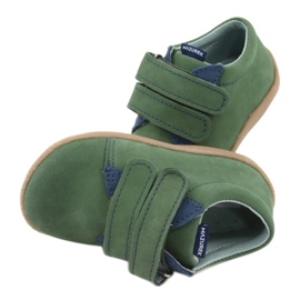 Chaussures pour enfants en cuir pour Velcro Green 305 Mazurek vert 6