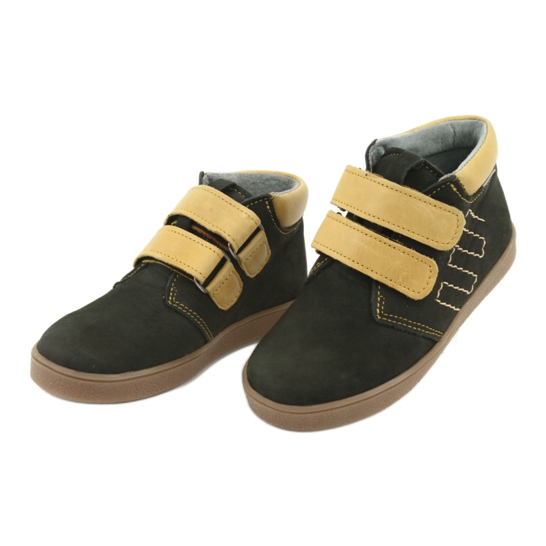 Bottes en cuir avec velcro Mazurek 1341 le noir multicolore jaune 3 Bottes en cuir avec velcro Mazurek 1341 le noir multicolore jaune 3